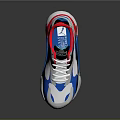 PUMA Stylish Color Block Athletic Sneakers White Blue Black Red Design