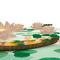Tobacco and Alcohol Store Decorated with Lotus Lanterns Leaves and Circular Platform CHINA