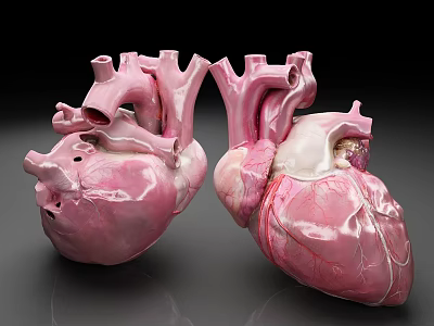 Anatomical Human Heart Model Medical Device for Educational Training and Structure Study 3d model