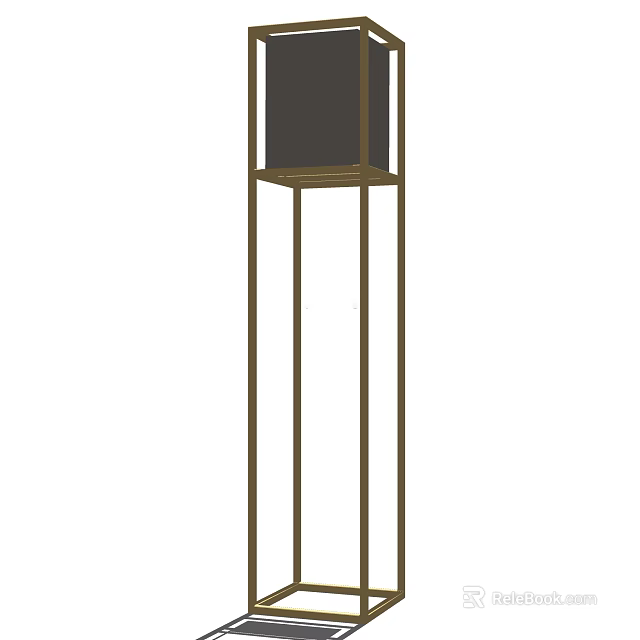 Elegant Contemporary Floor Lamp With Slim Metal Stand And Minimalist Design 3d model 