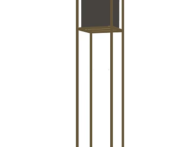 Elegant Contemporary Floor Lamp With Slim Metal Stand And Minimalist Design 3d model