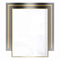 Modern Decorative Mirror With Gold And Gray Frame For Home Wall Decor