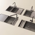Various Stainless Steel Kitchen Sinks With Faucet And Drainer Designs