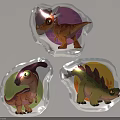Colorful Inflatable Dinosaur Toys With Light Up Design Three Different Types For Kids Playtime