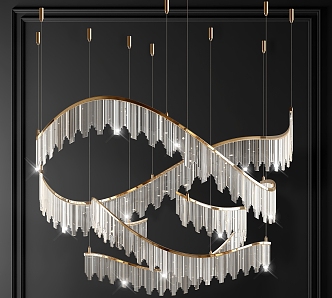 Light Luxury Crystal Chandelier Decorative Crystal Chandelier 3d model