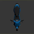 Blue Electric Motorcycle With Sleek Modern Design Black Seat And Headlight