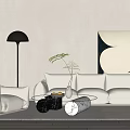 Modern arflex sofa coffee table combination 3d model