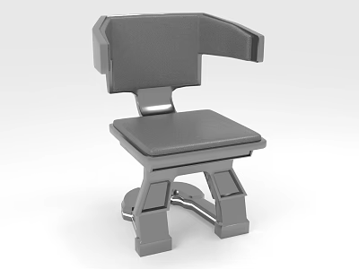 Contemporary Single Chair With Leather Seat Armrest And Sturdy Metal Legs Design 3d model
