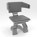 Contemporary Single Chair With Leather Seat Armrest And Sturdy Metal Legs Design