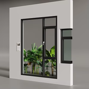 Modern windows casement 3d model