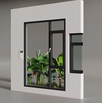 Modern windows casement 3d model