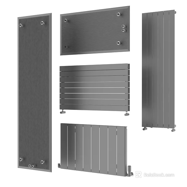 Different Modern Radiator Styles for Home Heating and Interior Design 3d model 