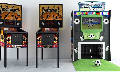 Modern game machine amusement equipment 3d model