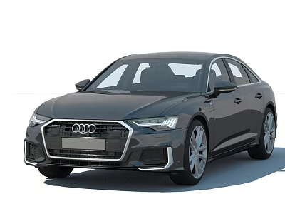 Dark Gray Audi Sedan Front View With LED Headlights Grille And Alloy Wheels 3d model Dark Gray Audi Sedan Front View With LED Headlights Grille And Alloy Wheels 3d model