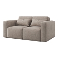 Simple Double Sofa Double Sofa Simple Sofa Grey Sofa Living Room Sofa 3d model