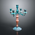 Colorful Multi Arm Candelabra With Decorative Design For Home Living Decoration