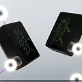 Fortune Mahjong Tiles With Purple Laser Beams And Floating Bubbles