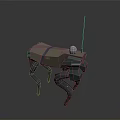 3D Geometric Mechanical Robot Model With Four Legs And Antenna Structure Design
