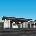 New Chinese Style Gate Entrance Gate Street Commercial 3d model