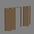 Modern Wooden Folding Doors With Light Wood Tone Frame For Home Interior Design