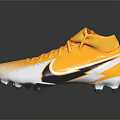Modern Yellow High Top Soccer Shoes With White Cleats And Black Accents