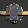 Unique Gold Ring With Skull Design And Blue Green Gemstone As Fashion Accessory