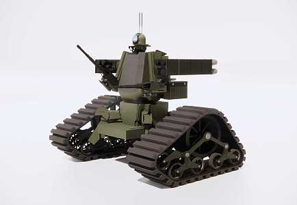 Modern unmanned combat robots 3d model