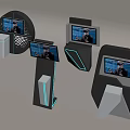 Touch screen intelligent integrated machine shopping guide terminal machine multimedia guide machine 3d model