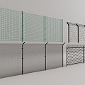 Barbed wire railing fence 3d model