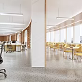 Modern Library Reading Area 3d model