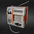 Vintage Coin Operated Telephone With Keypad Handset And Retro Design Features