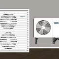 White Floor Standing Air Conditioner Fan And Wall Mounted Unit 3d model