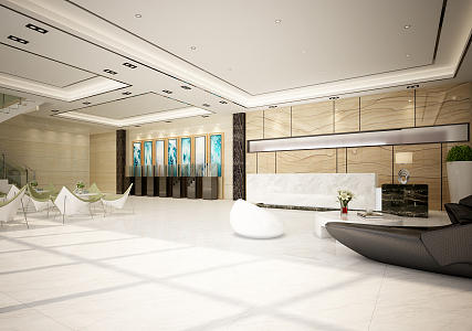 Modern Hall Reception Hall 3d model