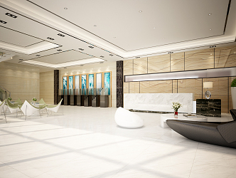 Modern Hall Reception Hall 3d model