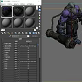 Purple Skinned Mythical Warrior Creature With White Beard Muscular Build And Spiked Mace Weapon