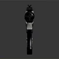 Modern Tactical Assault Rifle With Black White Design Scope Long Barrel And Magazine 3d model
