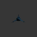Blue Jet Fighter Aircraft Model With Streamlined Design Cockpit And Wings