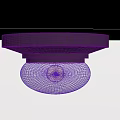 Black Base Modern Ceiling Light With Textured Glass Shade For Indoor Lighting