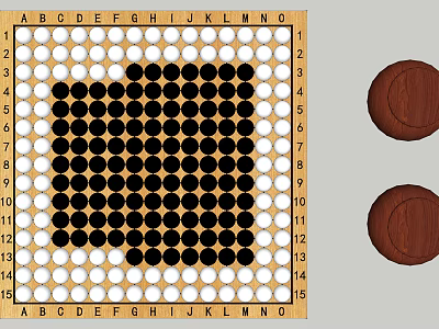 Traditional Board Game Chessboard With Grid Layout Letter Number Markings And Wooden Pawns 3d model