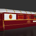 Loreal Branded Train Carriage Model With Red White Body And Gold Accents