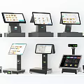 Various Styles Of Touch Screen Computerized POS Terminals With Modern Designs