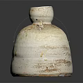 Handcrafted Ceramic Vessel With Creamy White And Brown Flowing Dripping Glaze Effect