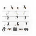Modern Downlights And Spotlights White And Black Track Mounted Various Styles For Home Lighting