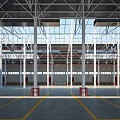 Steel structure industrial workshop warehouse workshop industrial workshop chemical factory workshop production archery bus logistics workshop warehouse 3d model