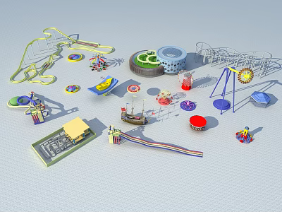 Modern Amusement Equipment 3d model Modern Amusement Equipment 3d model