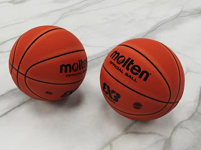Molten 3x3 Official Basketballs Orange Sports Equipment Ideal For Training And Games 3d model