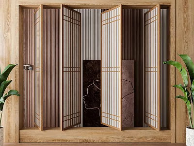 Folding door 3d model
