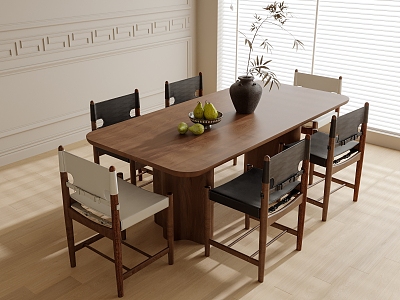 Modern Dining Table and Chair Dining Chair Single Chair 3d model