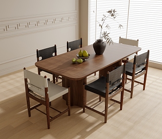 Modern Dining Table and Chair Dining Chair Single Chair 3d model