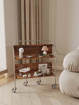 Modern Storage Rack Trolley Storage Rack 3d model